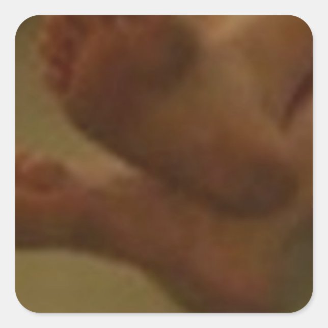 PEGATINA CUADRADA ADORE MI PIE (Anverso)