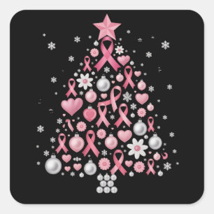 Pegatina Cuadrada Adornos de Navidad para árbol de Navidad sobre cán