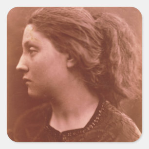 Pegatina Cuadrada Adriana (foto de la sepia)