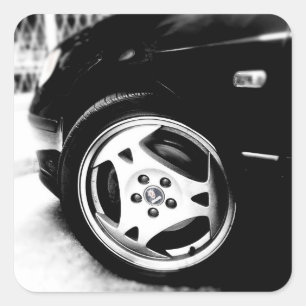 Pegatina Cuadrada Aero- (klingon) rueda de Saab