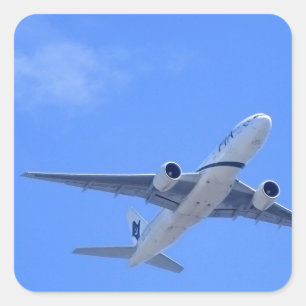 Pegatina Cuadrada Aerolínea comercial