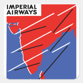 Pegatina Cuadrada Aerolíneas imperiales ~ India