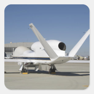 Pegatina Cuadrada Aeronaves no tripuladas Global Hawk