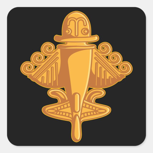 PEGATINA CUADRADA AEROPUERTO QUIMBAYA (Anverso)