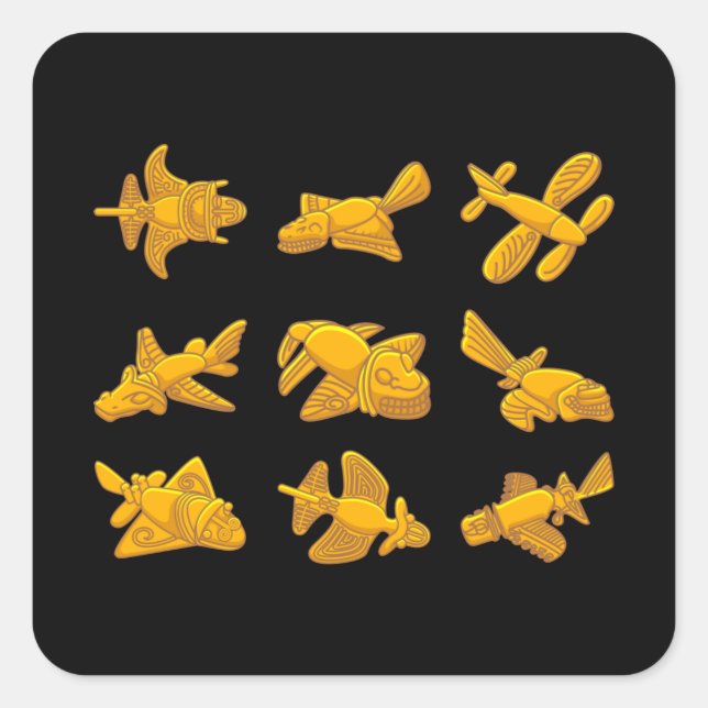 PEGATINA CUADRADA AEROPUERTO QUIMBAYA (Anverso)