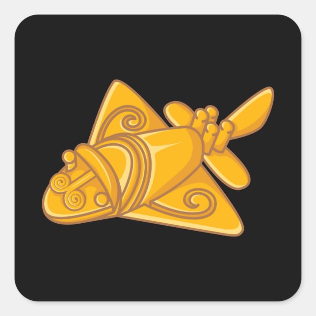 PEGATINA CUADRADA AEROPUERTO QUIMBAYA (Anverso)