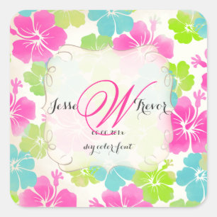 Pegatina Cuadrada Afectan a las ifisis/acuarela de PixDezines