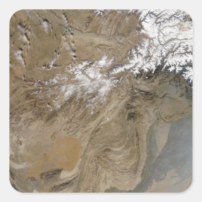 Pegatina Cuadrada Afganistán (Anverso)