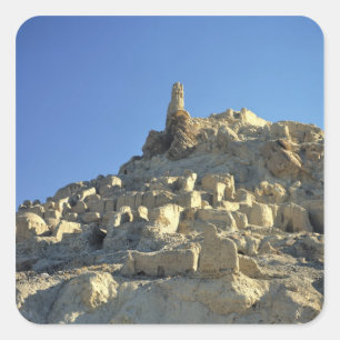 Pegatina Cuadrada Afganistán, Valle de Bamian. La leyenda dice que