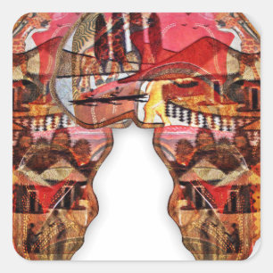 Pegatina Cuadrada África