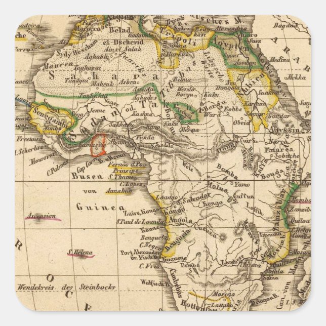 Pegatina Cuadrada África 16 (Anverso)