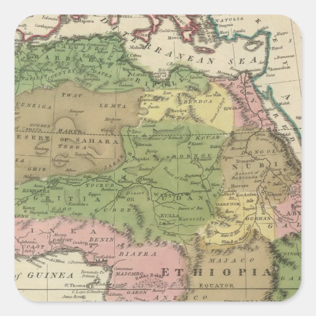 Pegatina Cuadrada África 2 (Anverso)