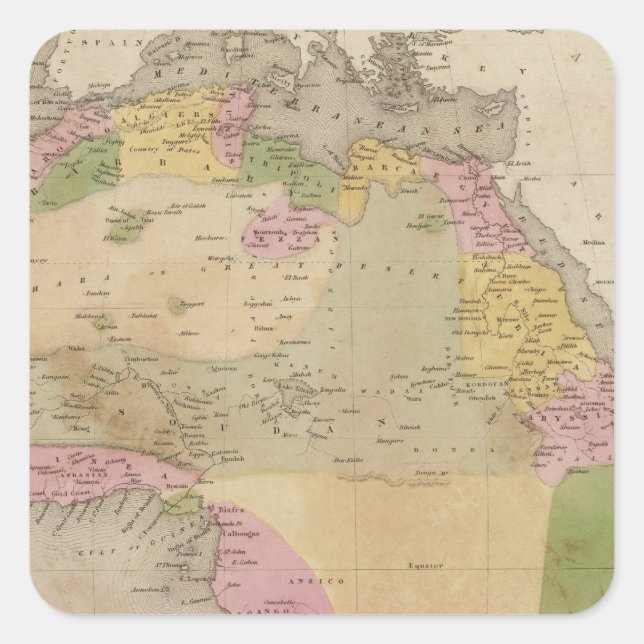 Pegatina Cuadrada África 21 (Anverso)