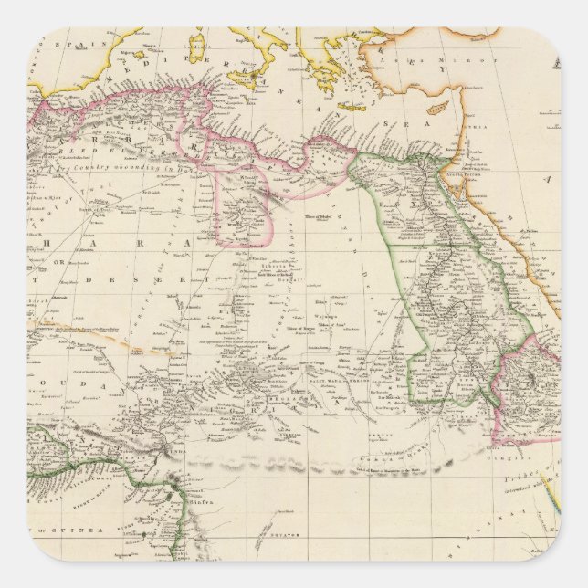 Pegatina Cuadrada África 24 (Anverso)