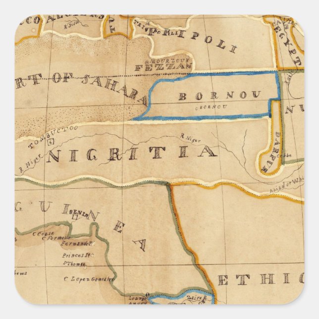 Pegatina Cuadrada África 26 (Anverso)