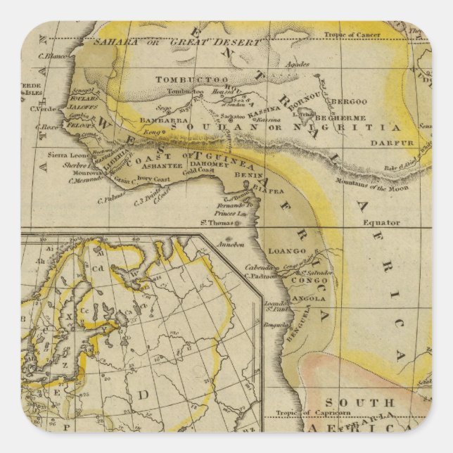 Pegatina Cuadrada África 27 (Anverso)