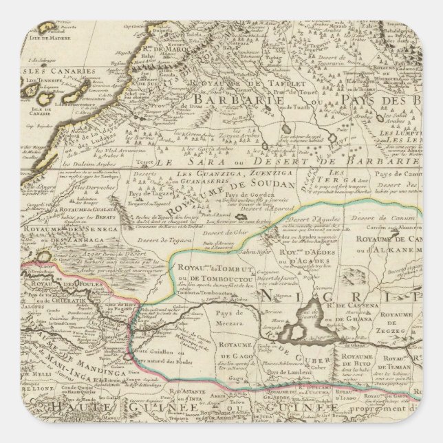 Pegatina Cuadrada África 32 (Anverso)