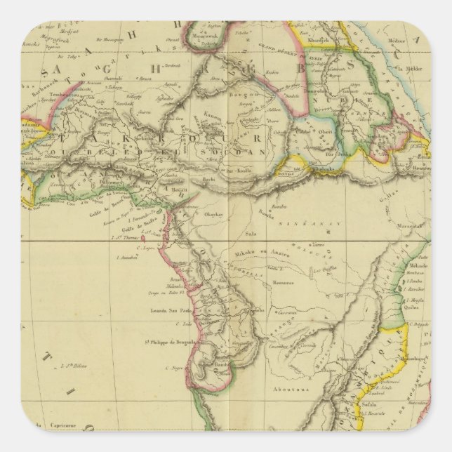 Pegatina Cuadrada África 6 (Anverso)