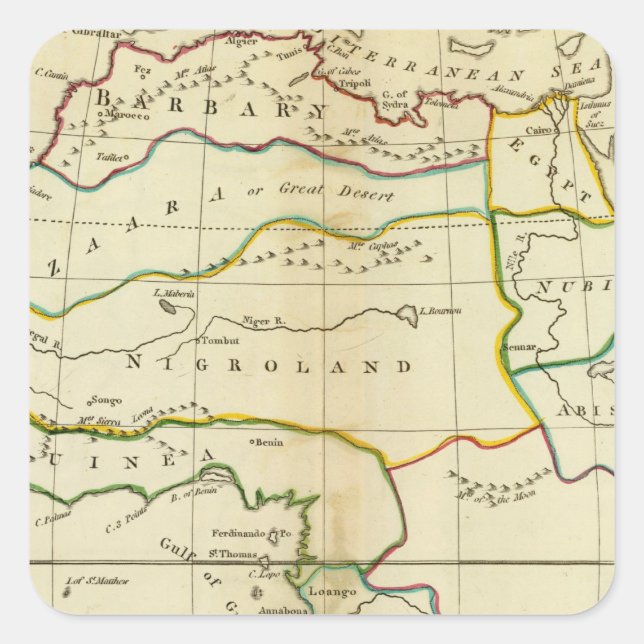 Pegatina Cuadrada África 9 (Anverso)