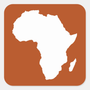 Pegatina Cuadrada África deslucida y ácida