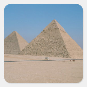 Pegatina Cuadrada África - Egipto - El Cairo - Grandes Pirámides de 