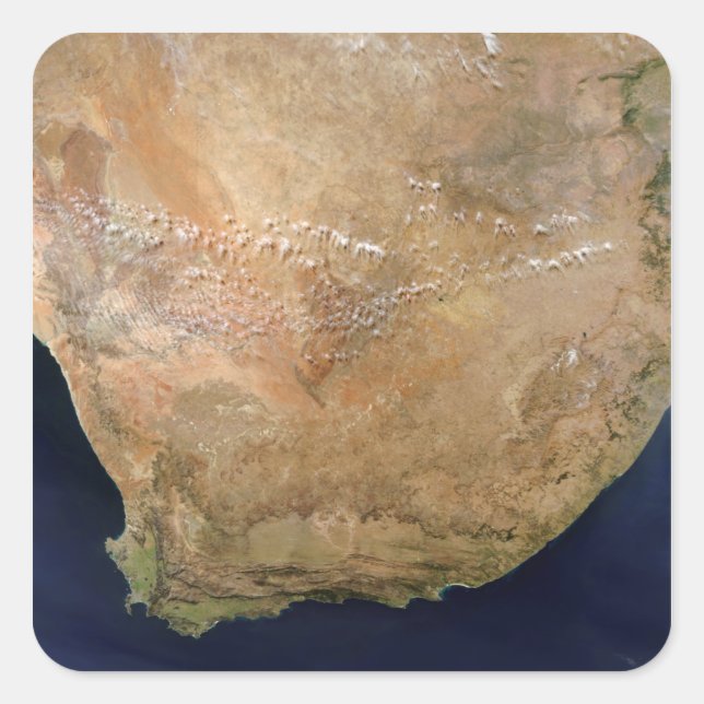 Pegatina Cuadrada África meridional (Anverso)