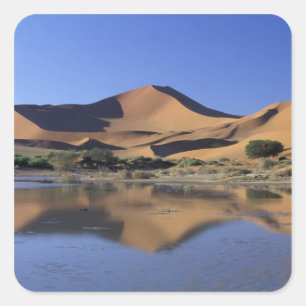 Pegatina Cuadrada África, Namibia, Parque Nacional Namib, Sossusvlei