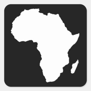Pegatina Cuadrada África negra y audaz