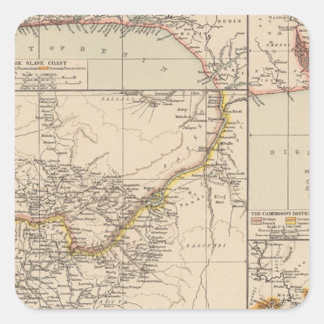 Pegatina Cuadrada África occidental 2 (Anverso)