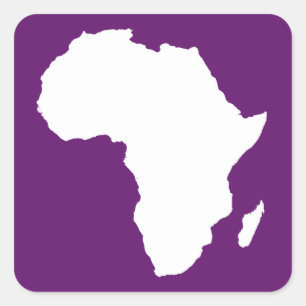 Pegatina Cuadrada África violeta y audaz