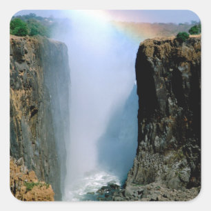 Pegatina Cuadrada África, Zambia, Parque Nacional Cataratas Victoria