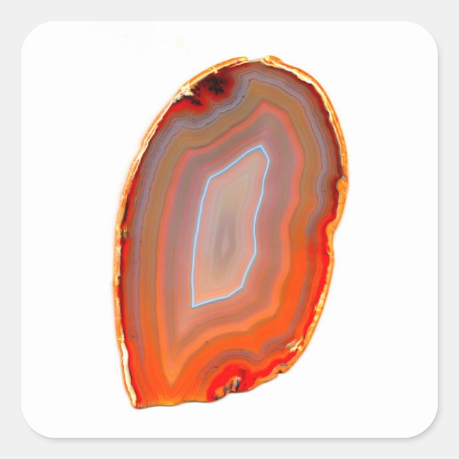 Pegatina Cuadrada Agate Red (Anverso)