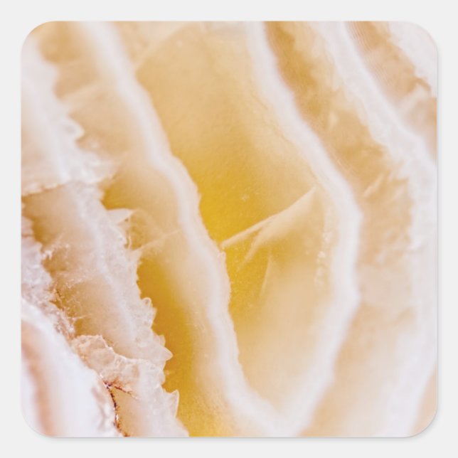 Pegatina Cuadrada Agato amarillo solar (Anverso)