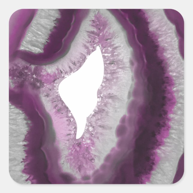 Pegatina Cuadrada Agato rosa (Anverso)