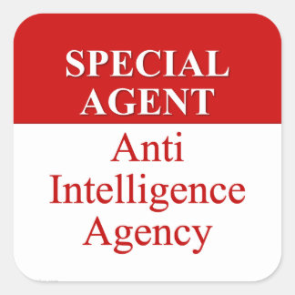Pegatina Cuadrada Agente secreto muy especial (3)