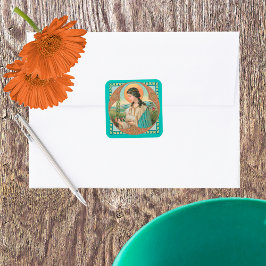 Pegatina Cuadrada Agnes de Roma (BK 006)