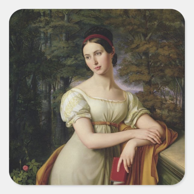 Pegatina Cuadrada Agnes Rauch, 1825 (Anverso)