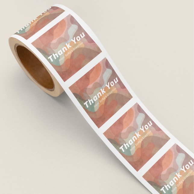 Pegatina Cuadrada Agradecer Acuarela  (Subido por el creador)