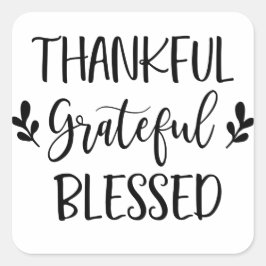 Pegatina Cuadrada Agradecimiento de agradecimiento