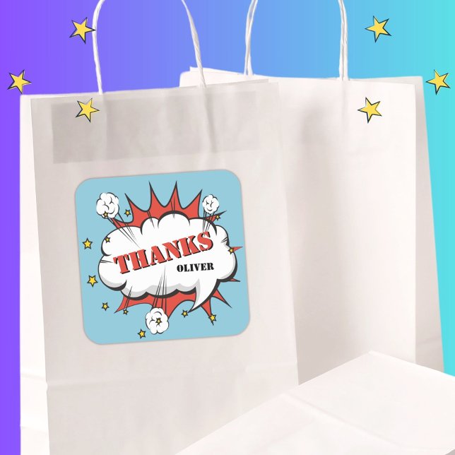 Pegatina Cuadrada Agradecimiento de cumpleaños a la burbuja del disc (Subido por el creador)