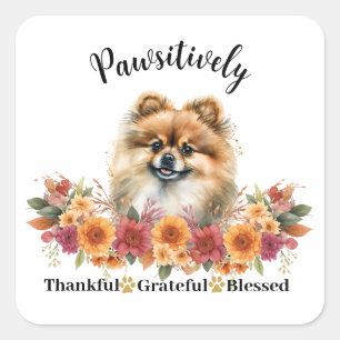 Pegatina Cuadrada Agradecimiento paquistaní al bendecido perro bandi