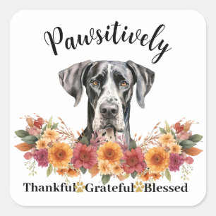 Pegatina Cuadrada Agradecimiento paquistaní al bendecido perro bandi