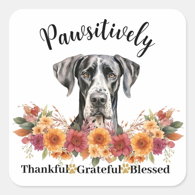 Pegatina Cuadrada Agradecimiento paquistaní al bendecido perro bandi (Anverso)