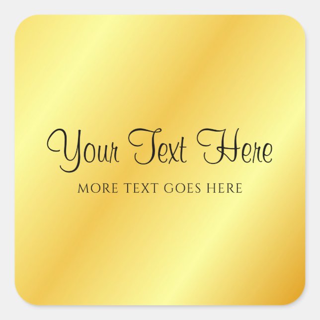 Pegatina Cuadrada Agrega tu texto de tipografía de monograma de nomb (Anverso)