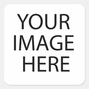 Pegatina Cuadrada Agregar logotipo de texto de imagen aquí Hacer su