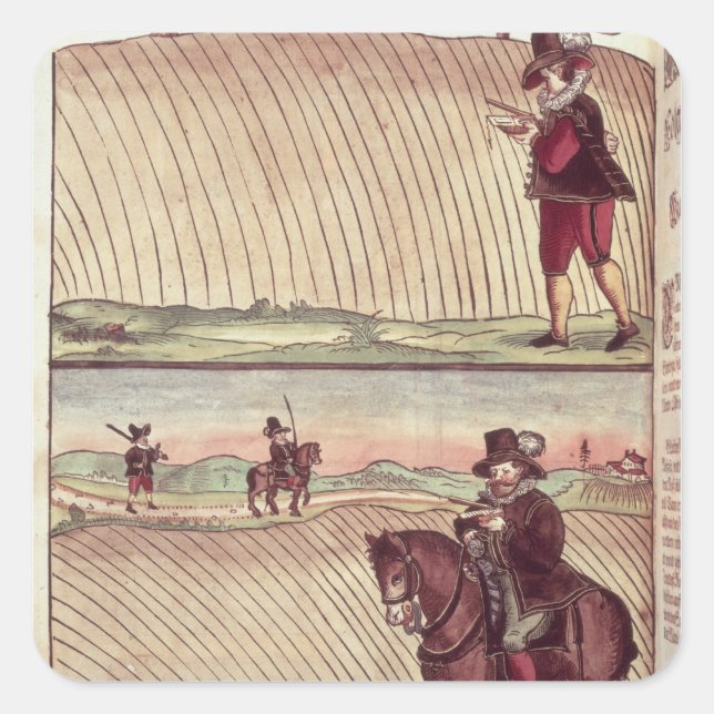 Pegatina Cuadrada Agrimensores, c.1590 (Anverso)