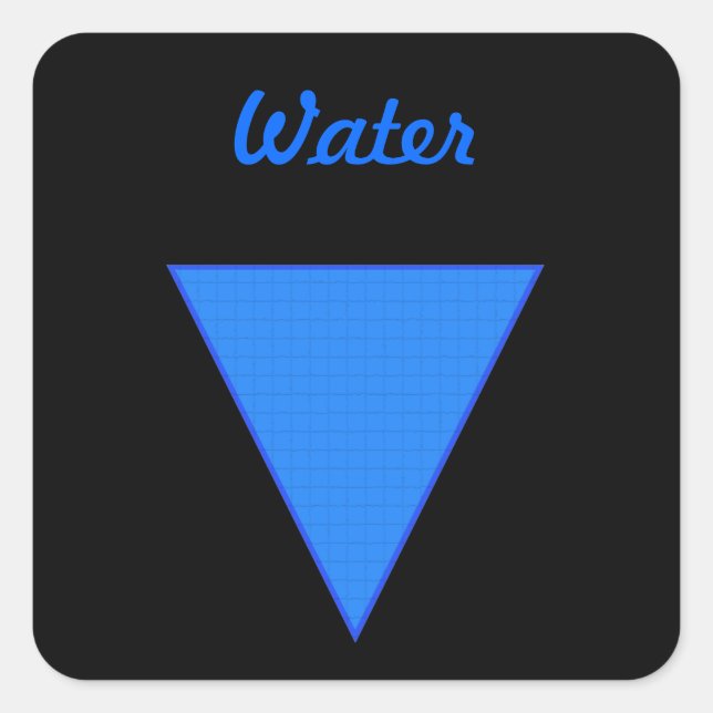 Pegatina Cuadrada Agua (Anverso)