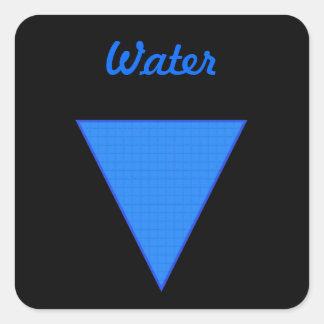 Pegatina Cuadrada Agua