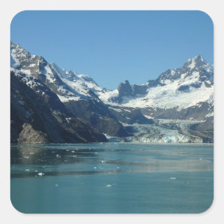 Pegatina Cuadrada Aguas de Alaska alimentadas por el glaciar