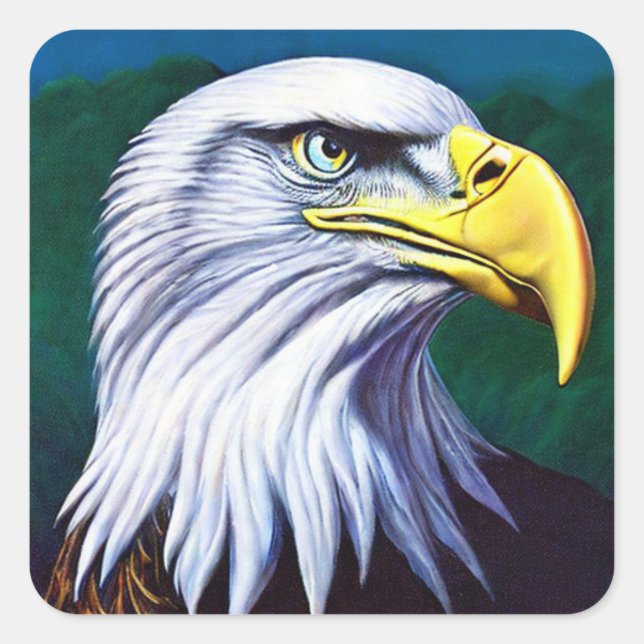 Pegatina Cuadrada Águila (Anverso)